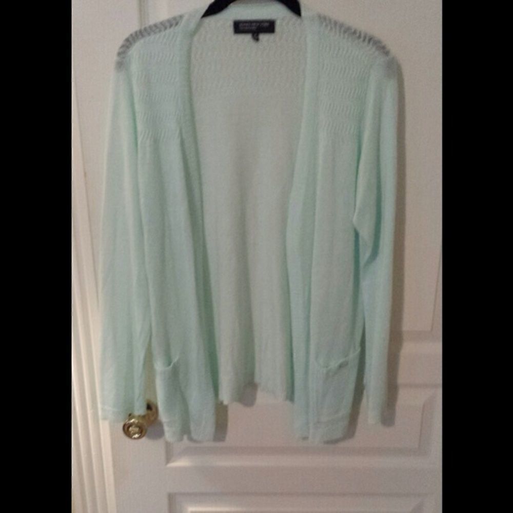 Mint Green Open Front Sweater NWOT